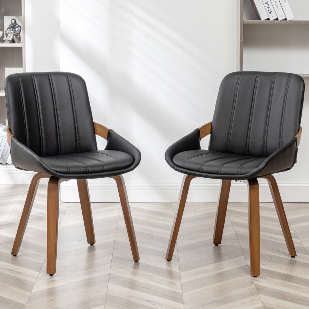 Modern Upholstered Faux Leather Dining Chairs